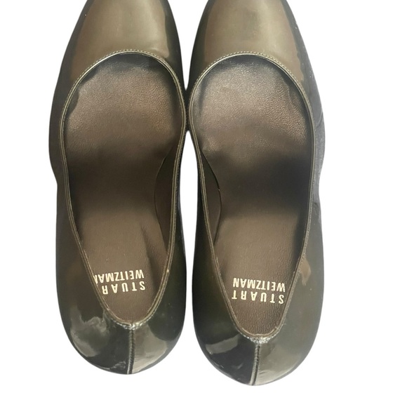 Stuart Weitzman green rounded toe patent leather heels size 8.5 M - Picture 15 of 15